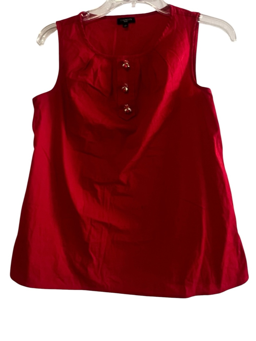 Talbots Petites Sleeveless Blouse 2P Red